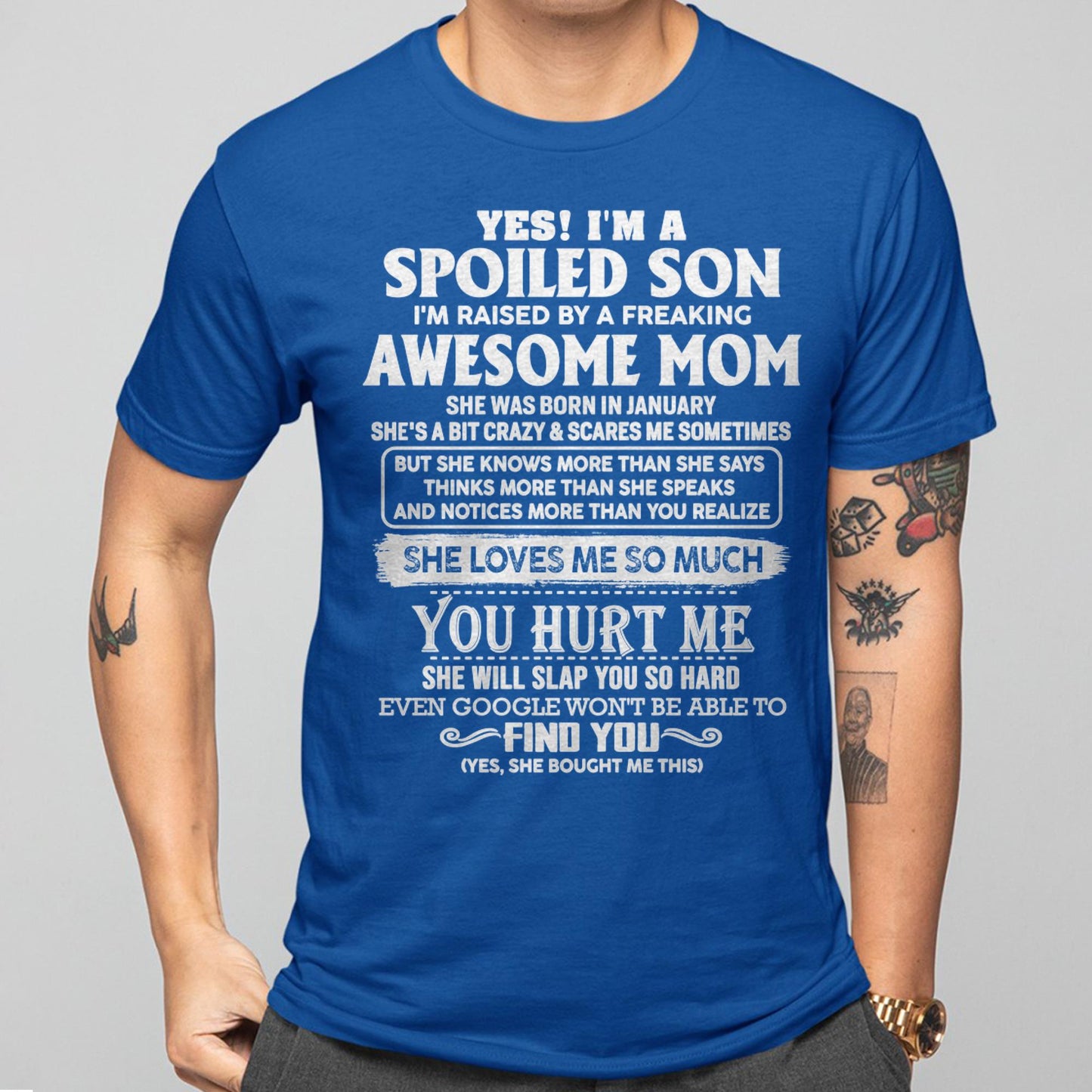 January - Awesome Mom - Perfect Gift For Your Spoiled Son From Mom - KATE01 (SKU05-47-01)