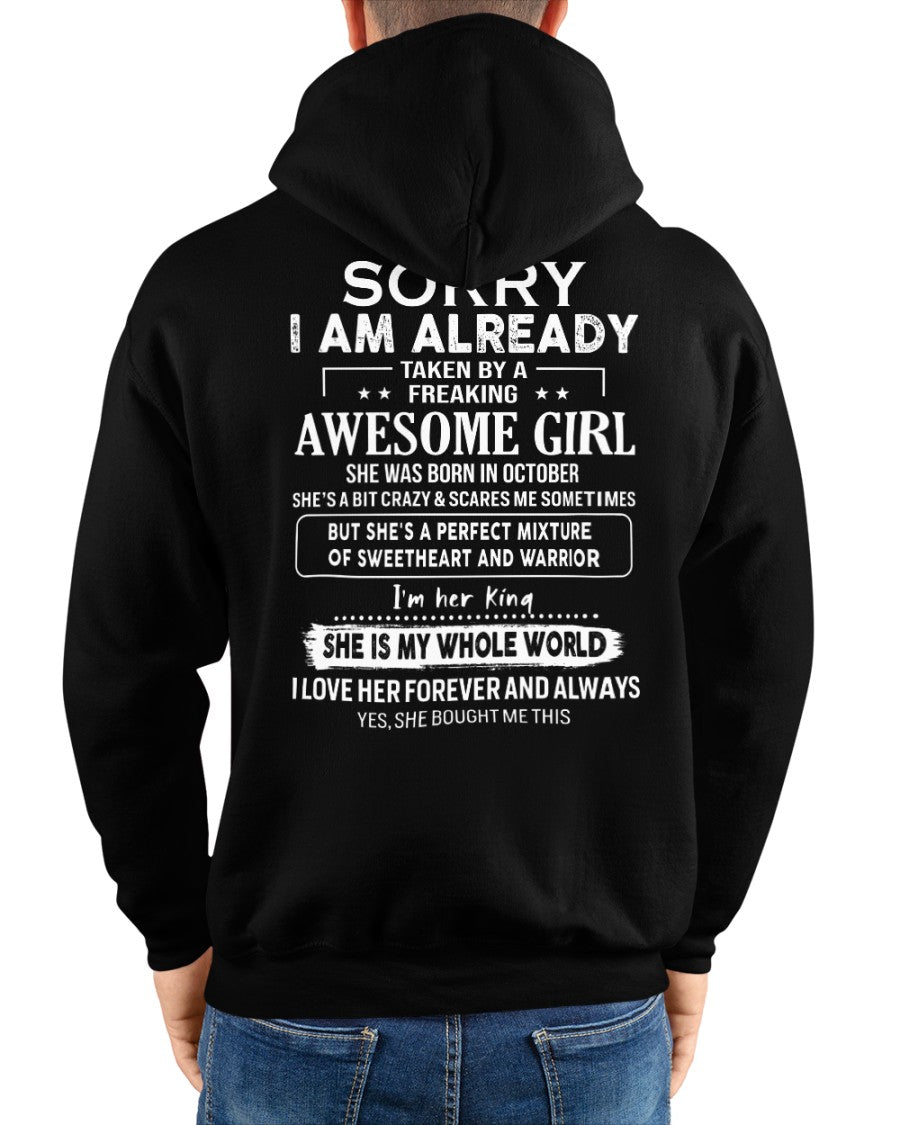 October - Awesome girl - Perfect gift for your boyfriend - (SKU04-86-10) - From Wife KATE10
