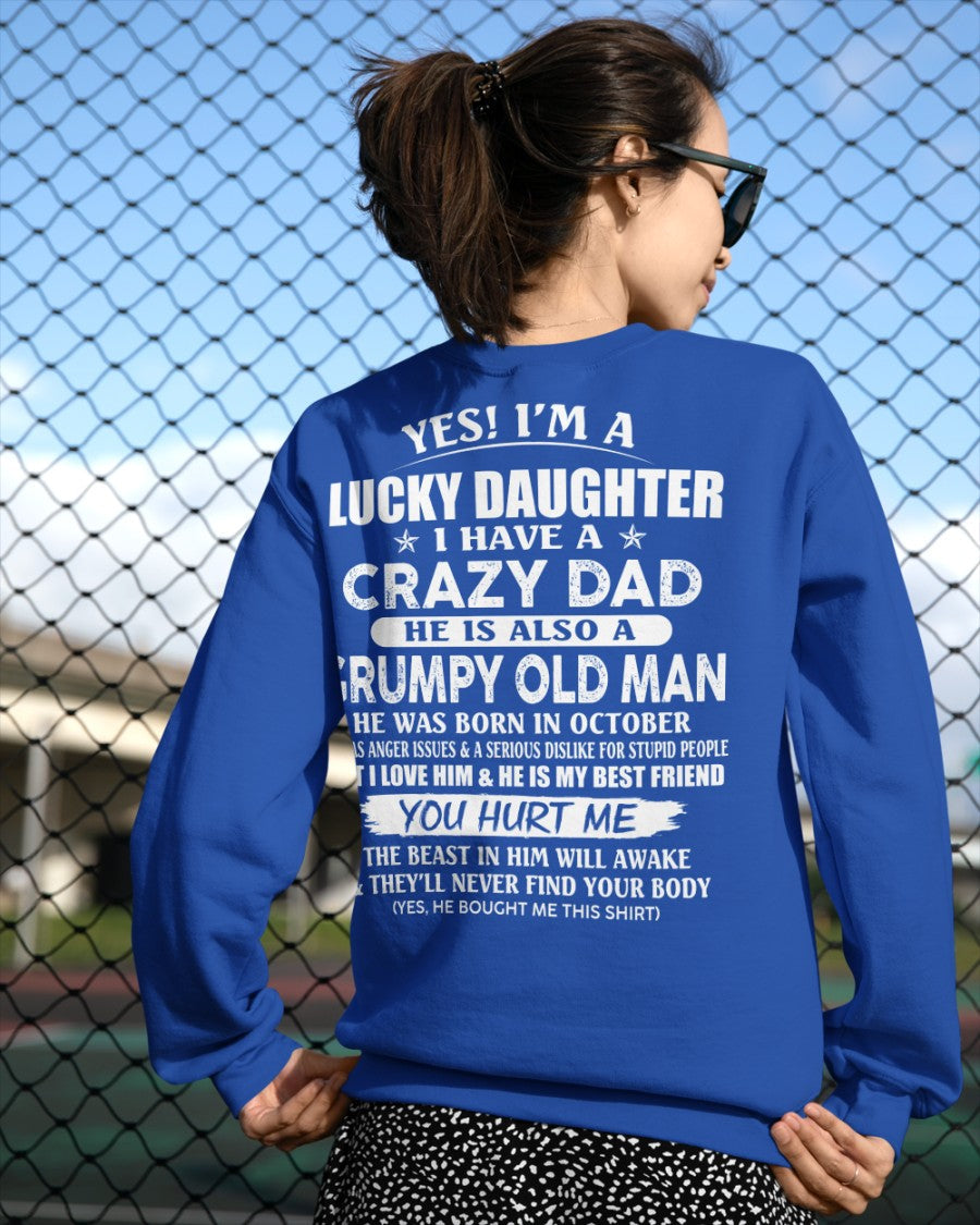 October - Awesome Grumpy Old Dad - Special gift for your daughter From Dad - KATE10 (SKU10-50-10)