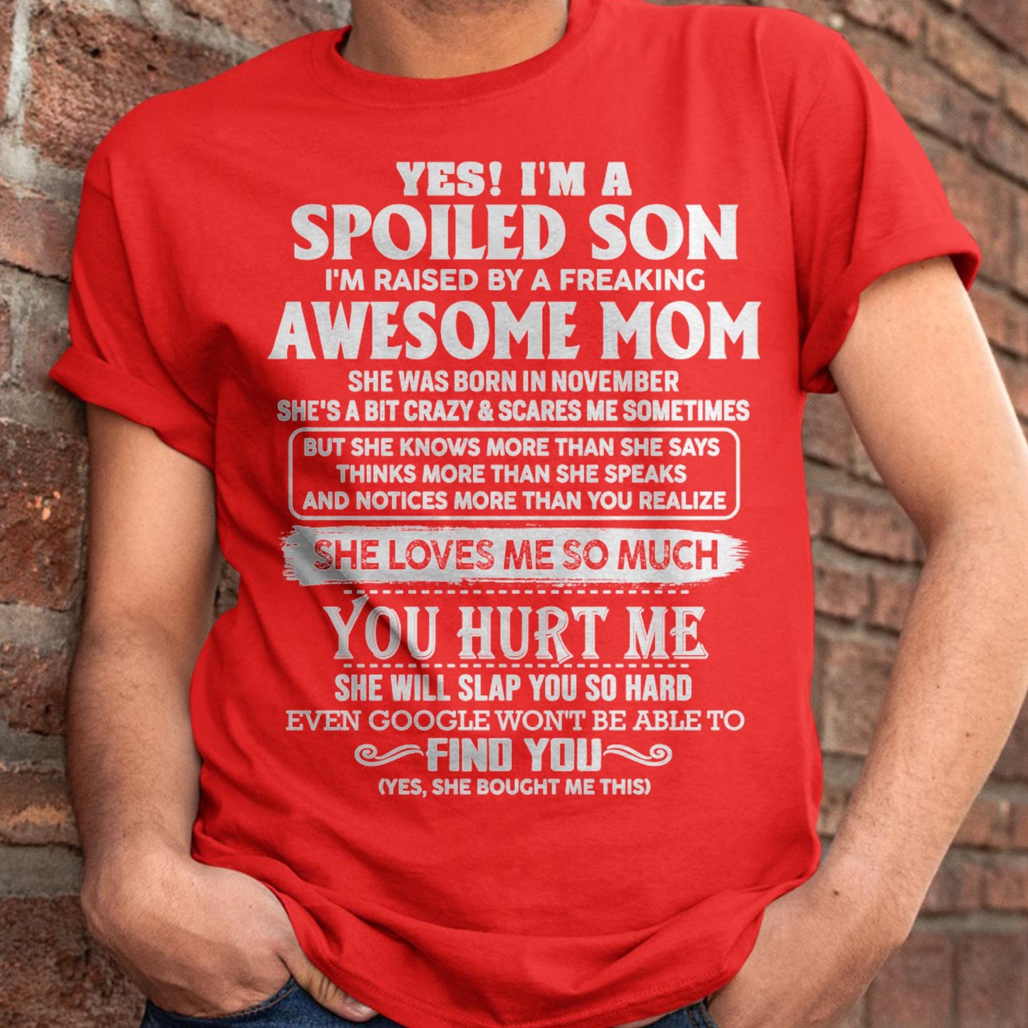 November - Awesome Mom - Perfect Gift For Son From Mom - KATE11 (SKU05-47-11)