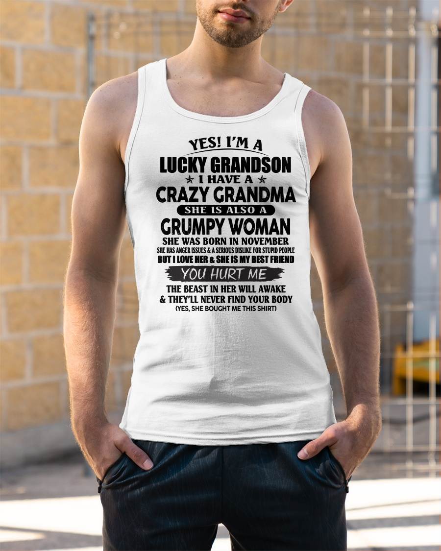 NOVEMBER - LUCKY GRANDSON OF CRAZY GRANDMA - PERFECT GIFT FROM GRANDMA - KATE11 (SKU12-113-11)