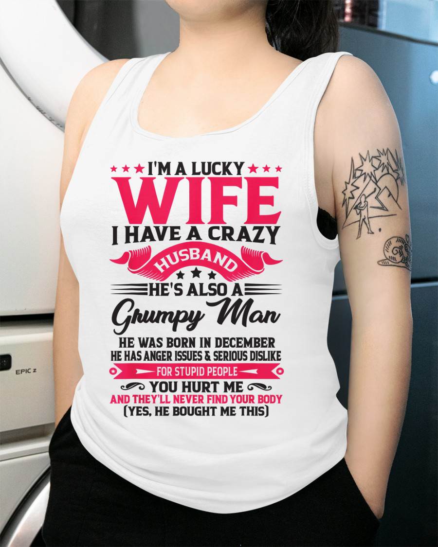 DECEMBER - TO MY WIFE - I'M A LUCKY WIFE - GIFT FROM HUSBAND - KATE12 (SKU10-136-12)