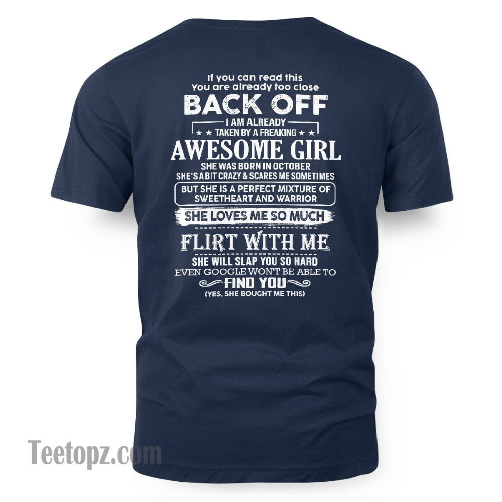 October – Awesome Girlfriend Born In October – Special gift for your Boyfriend – From Wife KATE10 (SKU06-25-10)