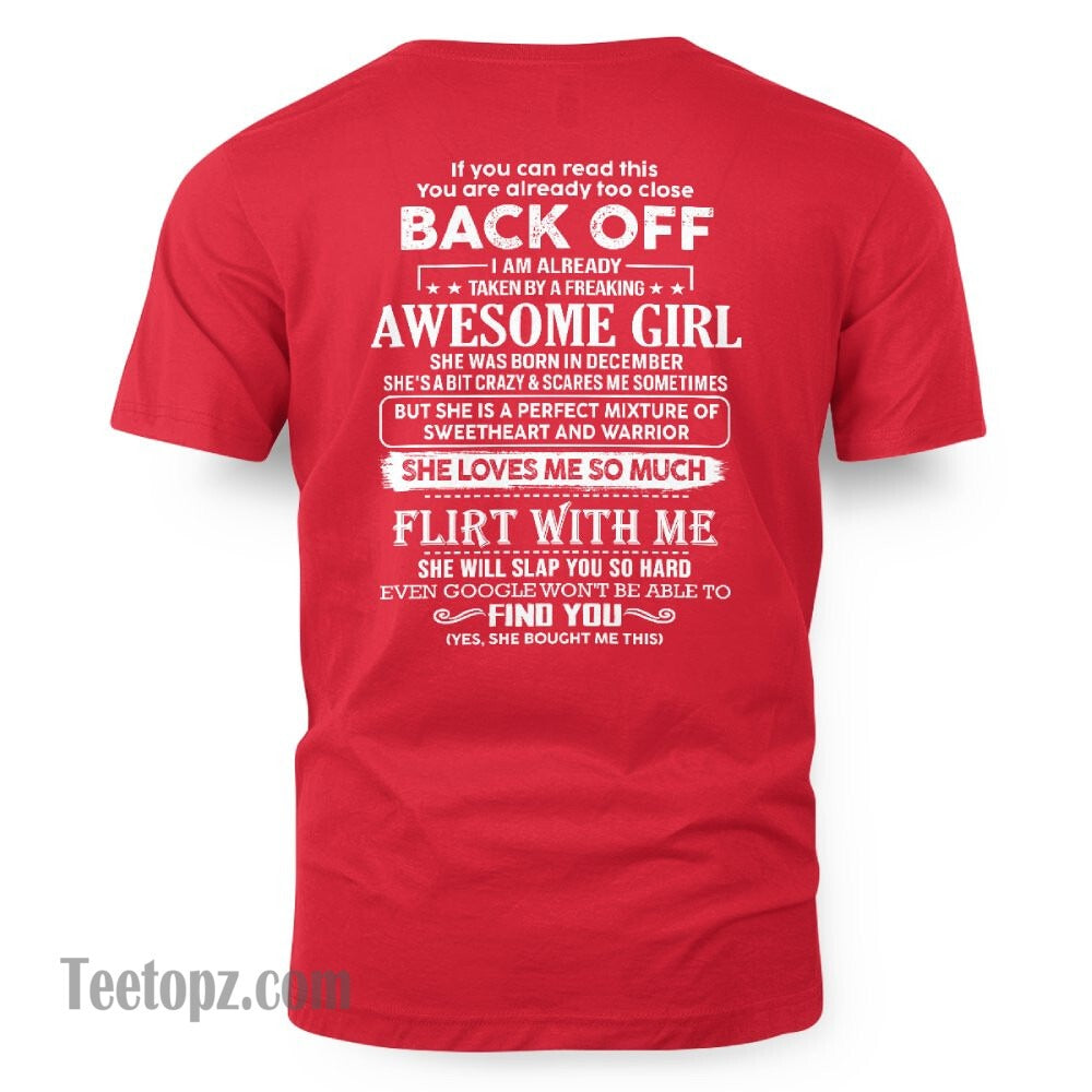 December – Awesome Girlfriend Born In December – Special gift for your Boyfriend – From Wife KATE12 (SKU06-25-12)