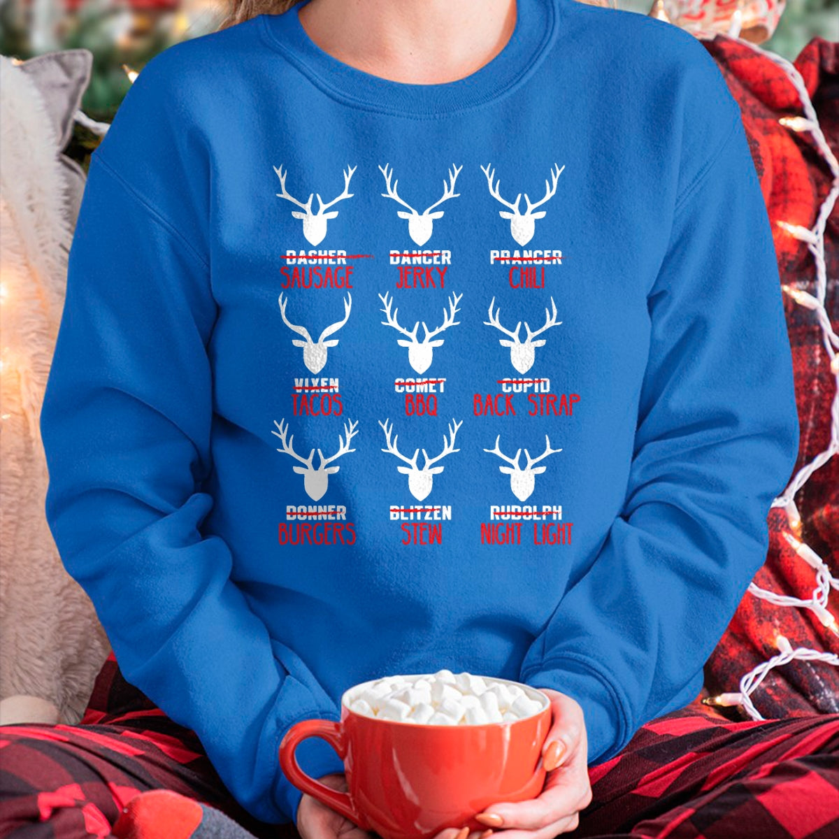 Funny Christmas Deer Hunters All of Santa's Reindeer design T-Shirt - Christmas Unisex T-Shirt/Hoodie/Sweatshirt - HNDS00