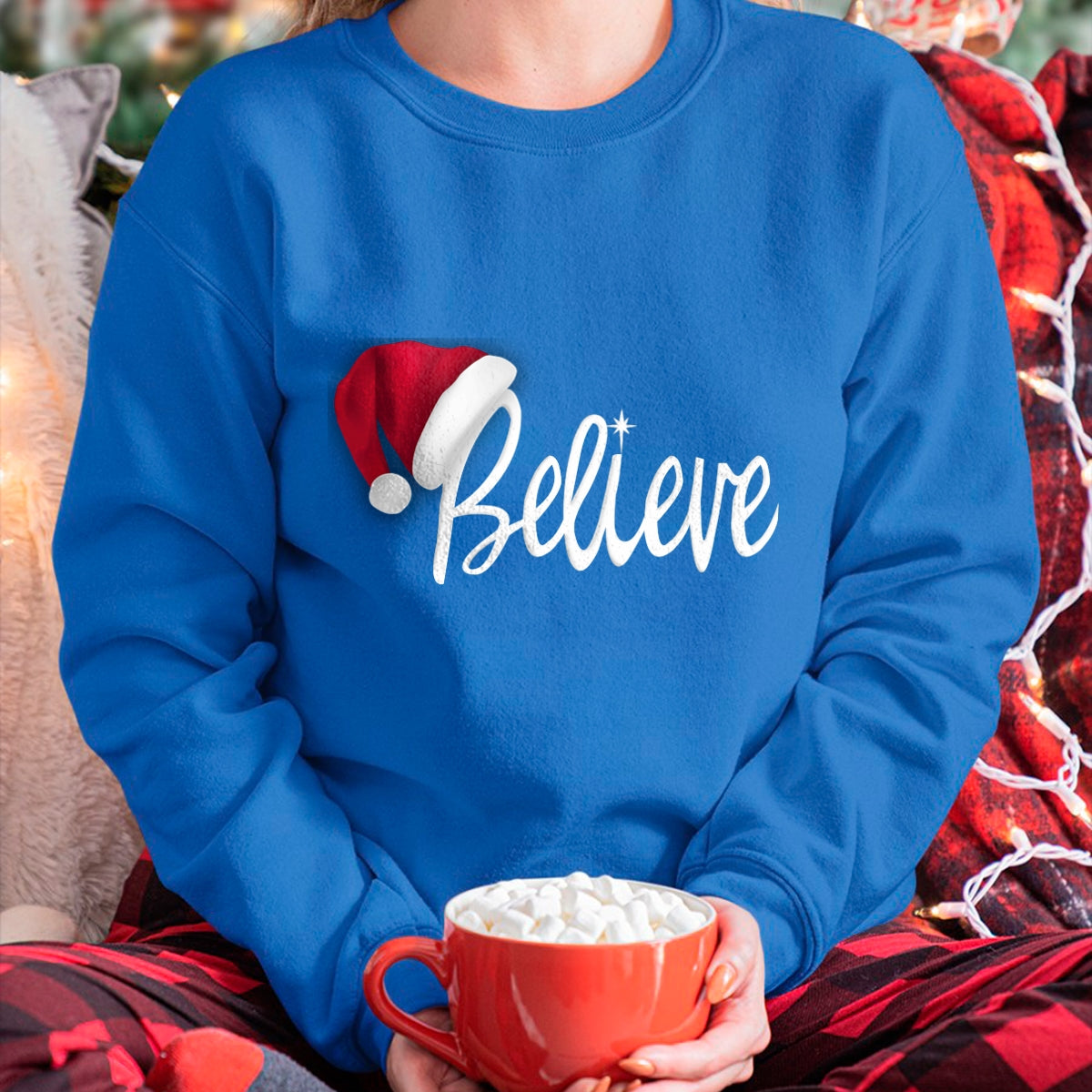 Christmas Long Sleeve T-Shirt - Believe in Santa Claus Shirt - Christmas Unisex T-Shirt/Hoodie/Sweatshirt - HNDS00
