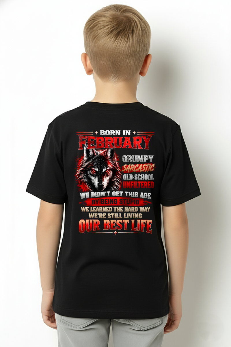 FEBRUARY - Born In February, Grumpy Sarcastic & Living My Best Life - Gift For Men - KATE02 (SKU2609-378-02)