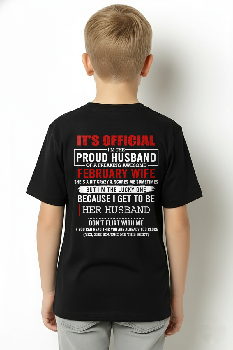 FEBRUARY SHIRT – Don't Flirt With Me, If You Can Read This You Are Already Too Close – FUNNY SHIRT – FROM WIFE TO HUSBAND – KATE02 (SKU26T-01227-02)