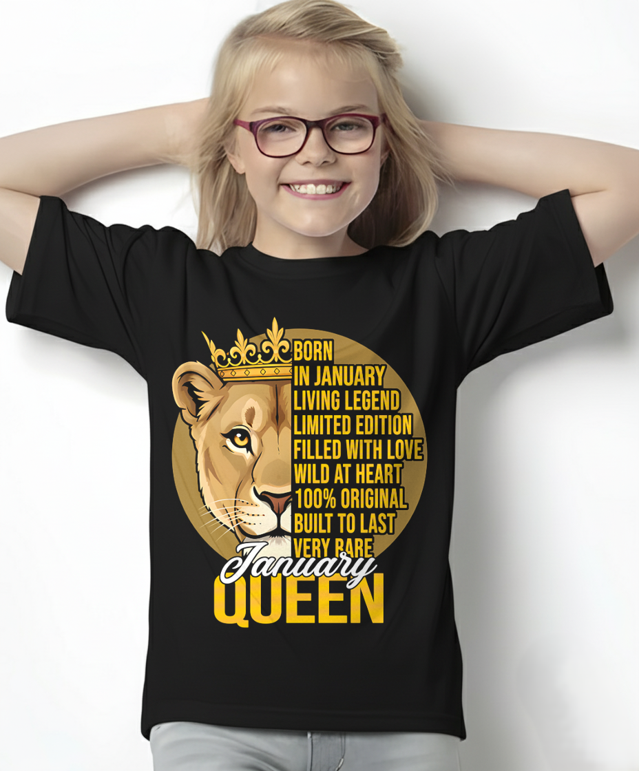 JANUARY – January Girl Shirt Born In January Living Legend Limited Edition Wild At Heart Very Rare (SKU2602-223-01)