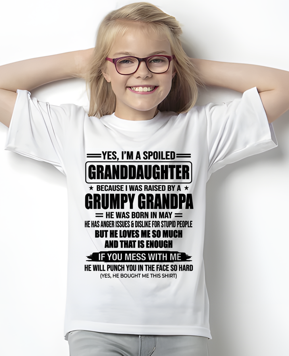 MAY - GRUMPY GRANDPA - PERFECT GIFT FOR YOUR GRANDDAUGHTER - (SKU2606-345-05)