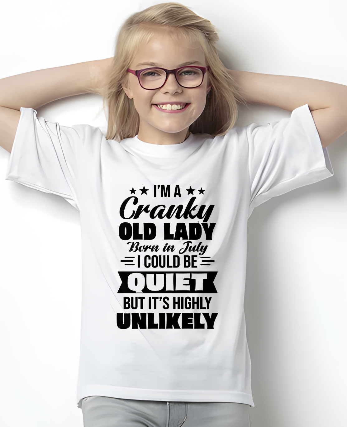 JULY – Cranky Old Lady Shirt – Funny Birthday Gift for Women (SKU2604-127-07)