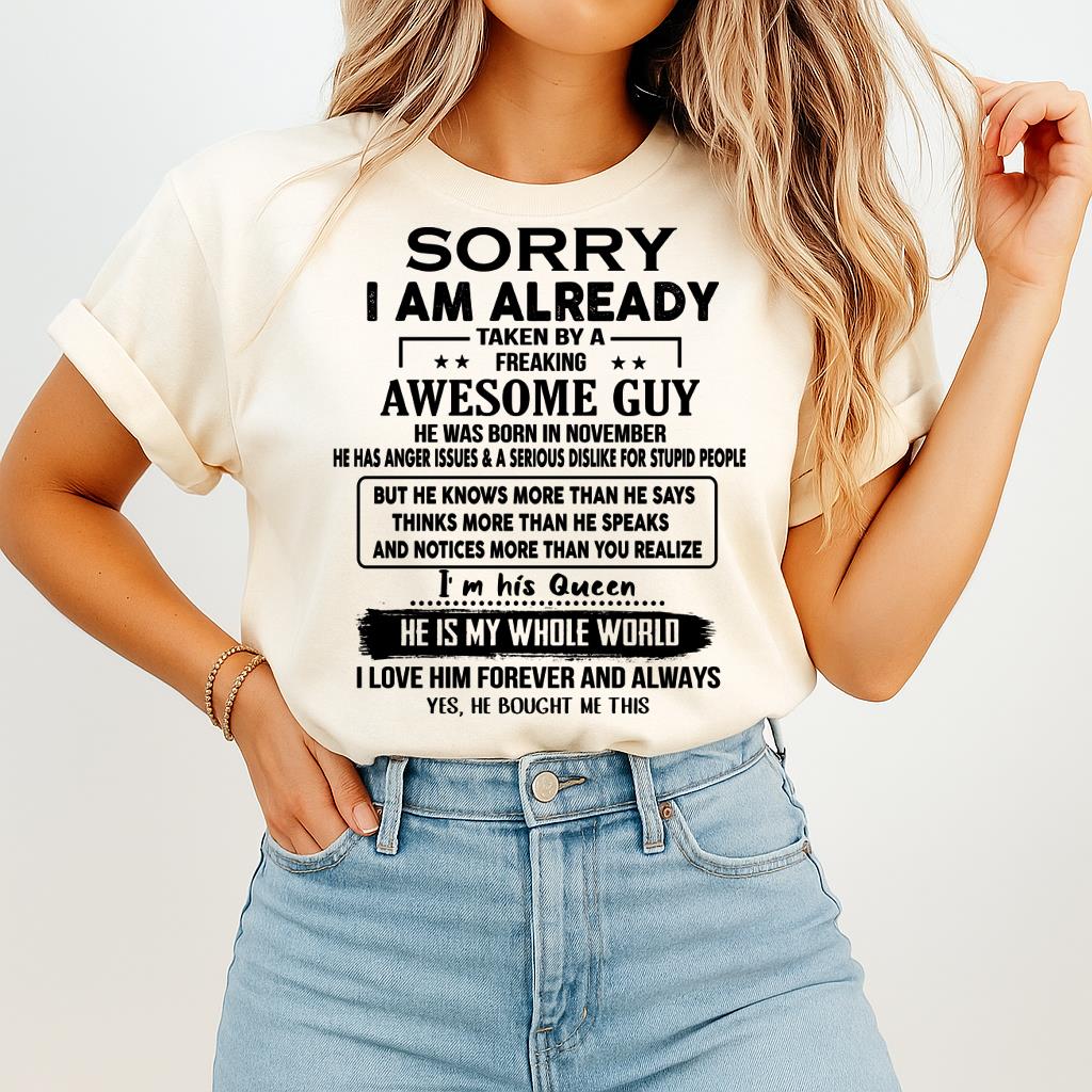 November - Awesome Guy - Perfect gift for your girlfriend or wife From Husband - KATE11 (SKUT08-11-11)