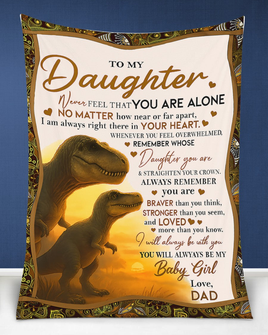 BLANKET FOR DAUGHTER – COMFORT & WARMTH GIFT FROM DAD Sherpa Fleece Quilt Blanket NTTD00 (SKUB-BLK-DADKL)