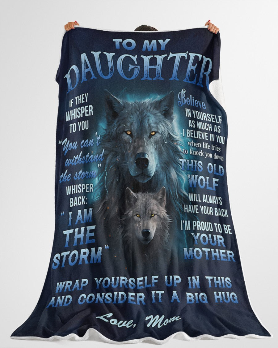 BLANKET FOR DAUGHTER – COMFORT & WARMTH GIFT FROM MOM Sherpa Fleece Quilt Blanket KATE00 (SKUB12-97)