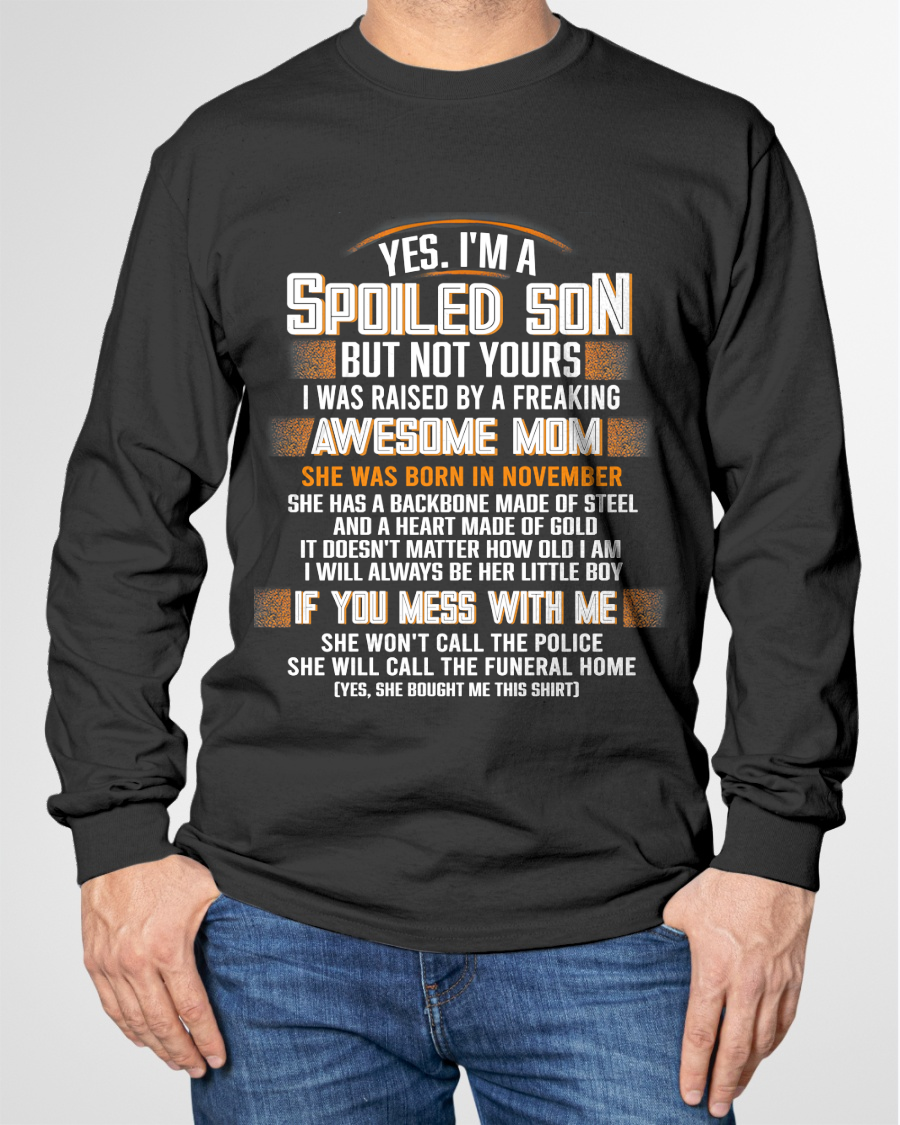 NOVEMBER - Raised By A Freaking Awesome Mom - FROM MOM TO SON - KATE11 (SKU26T-01-45-11)