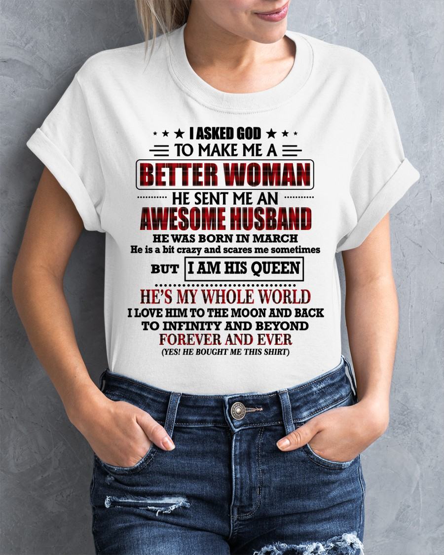 MARCH - GOD SENT ME AN AWESOME HUSBAND - GIFT FROM HUSBAND - KATE03 (SKU12-321-03)