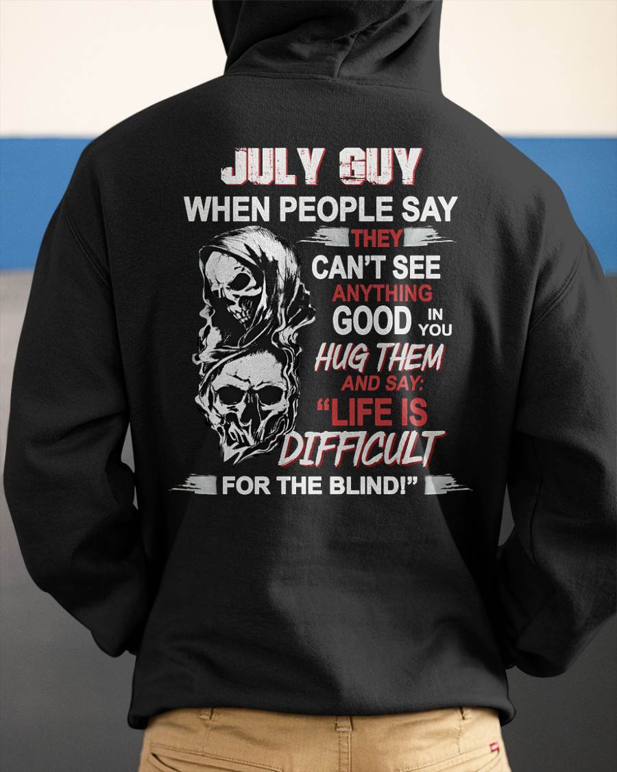 JULY - HUG THEM AND SAY... - BIRTHDAY T-SHIRT FOR MEN - KATE07 (SKU12-253-07)