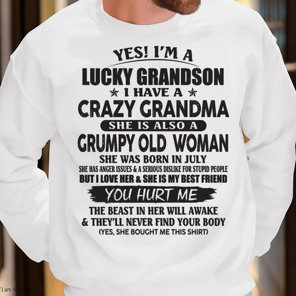 JULY - LUCKY GRANDSON OF CRAZY GRANDMA - FROM GRANDMA - KATE07 (SKU10-173-07)