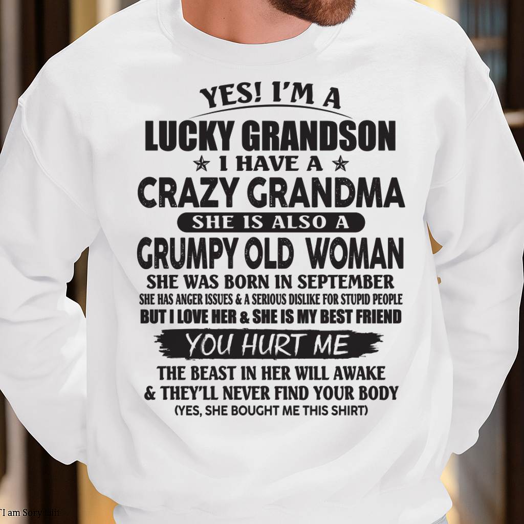 SEPTEMBER - LUCKY GRANDSON OF CRAZY GRANDMA - FROM GRANDMA - KATE09 (SKU10-173-09)