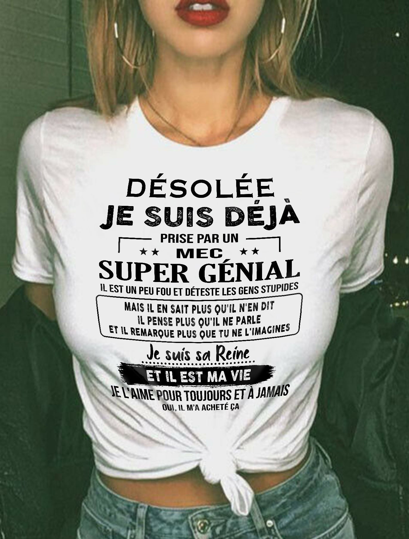 UN T-SHIRT MAGNIFIQUE POUR VOTRE FEMME - CADEAU DE LA PART DE SON MARI - frKATE00 (SKUF04-14-00)