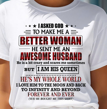 GOD SENT ME AN AWESOME HUSBAND - GIFT FROM HUSBAND - KATE00 (SKU12-321-00)
