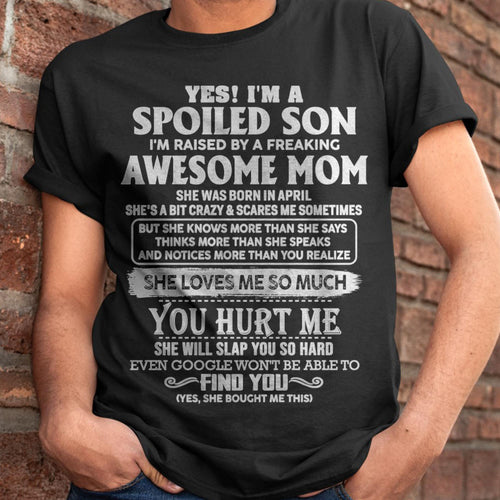April - Awesome Mom - Perfect Gift For Spoiled Son From Mom - KATE04 (SKU05-47-04)