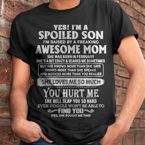 February - Awesome Mom - Perfect Gift For Your Spoiled Son From Mom - KATE02 (SKU05-47-02)