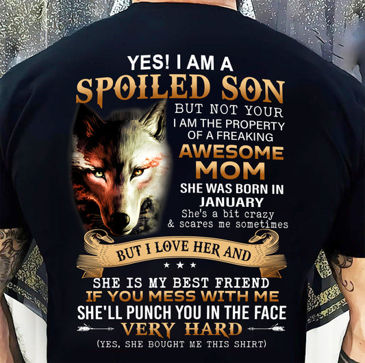 January - Lucky Son of Awesome Mom - Perfect Gift for Son From Mom - KATE01 (SKU10-128-01)