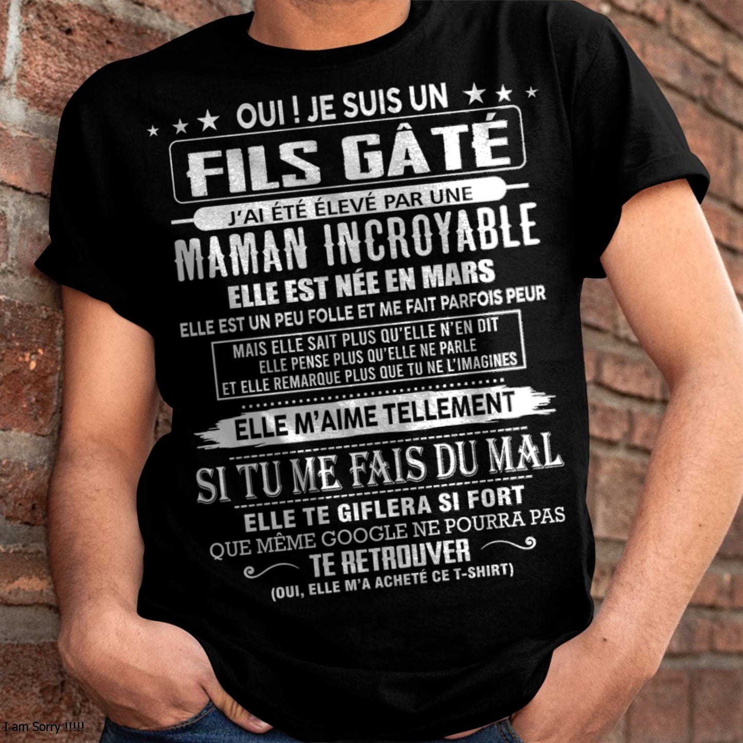 MARS - FILS GÂTÉ – CADEAU DE MAMAN - KATE03 (SKU26T-0172-03)