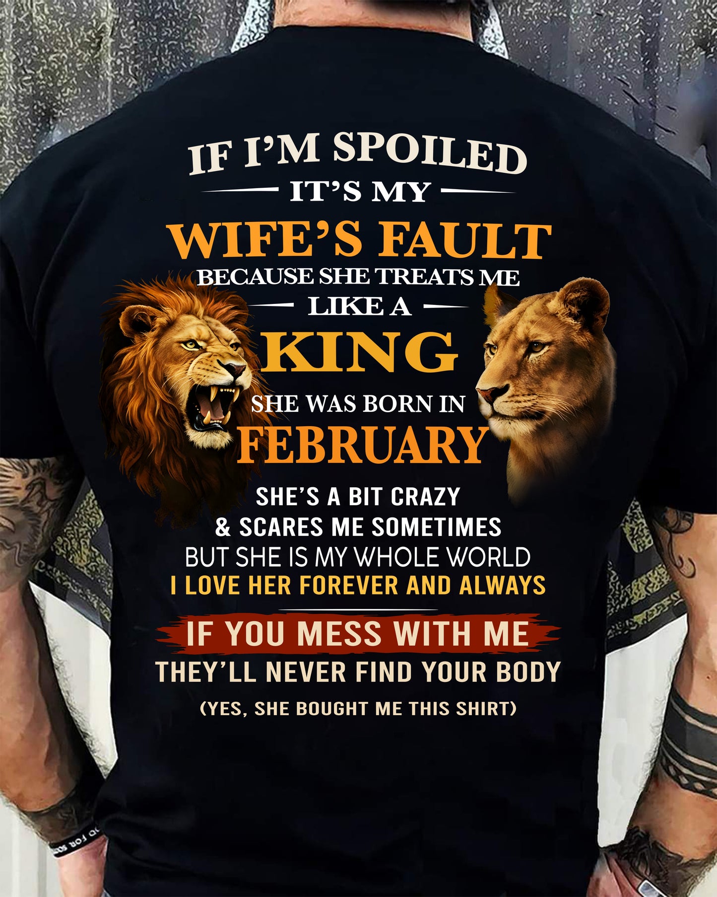 FEBRUARY - SPOILED HUSBAND - GIFT FROM WIFE - KATE02 (SKU26T-01-60-02)