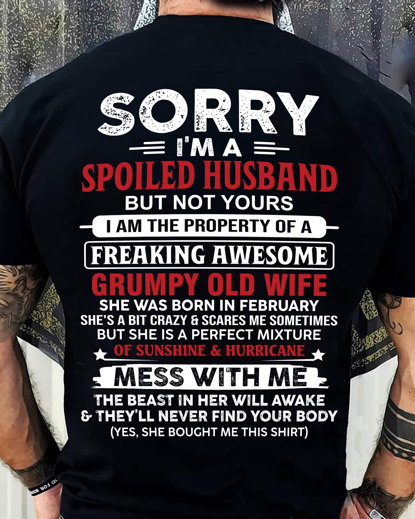 February - Spoiled Husband - Perfect Gift From Wife - KATE02 (SKU11-02-02)