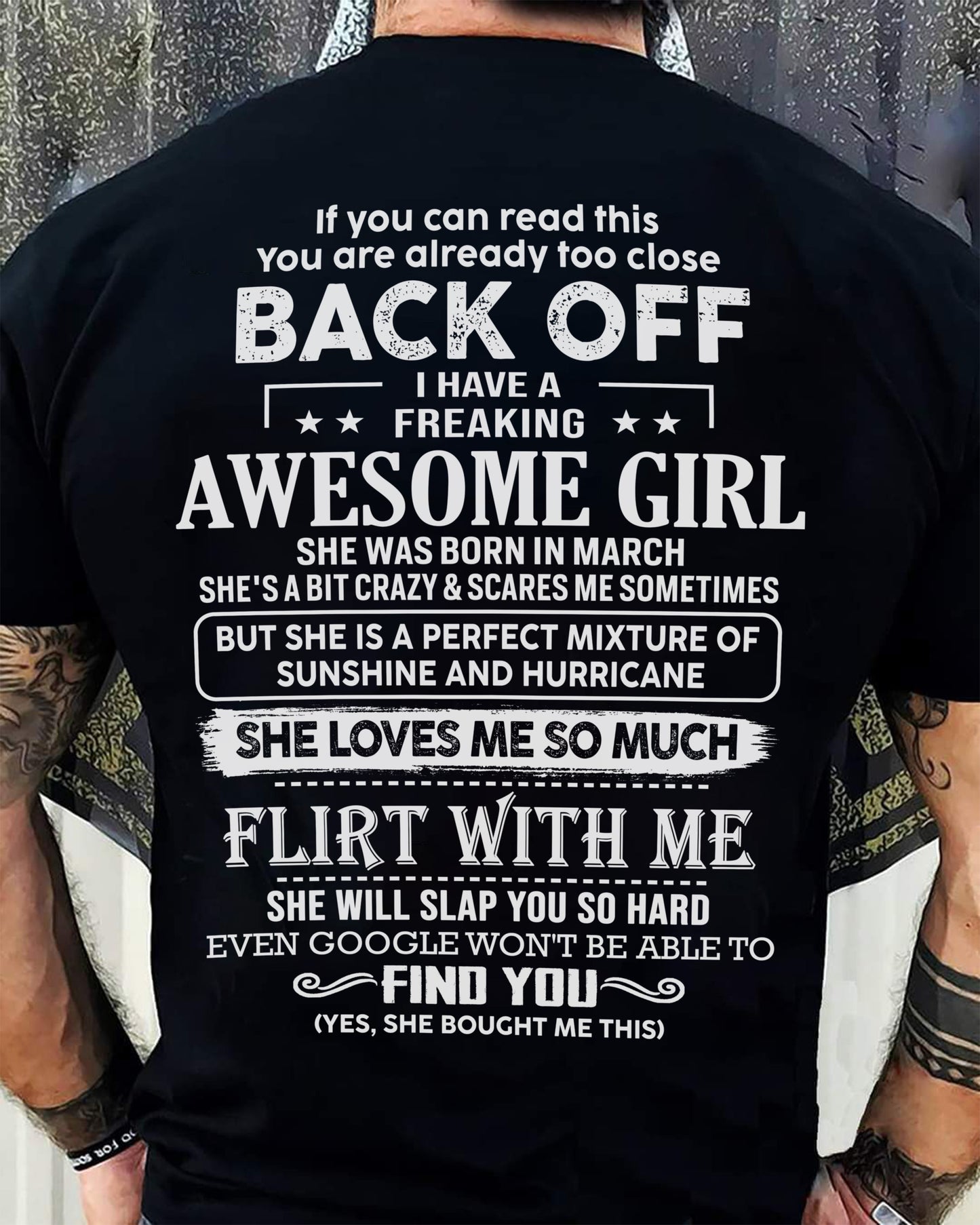 March – Awesome Girlfriend Born In March – Special gift for your Boyfriend – From Wife KATE03 (SKU06-17-03)
