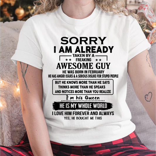 February - Awesome Guy - Perfect gift for your girlfriend or wife from Husband - KATE02(SKUT08-11-02)