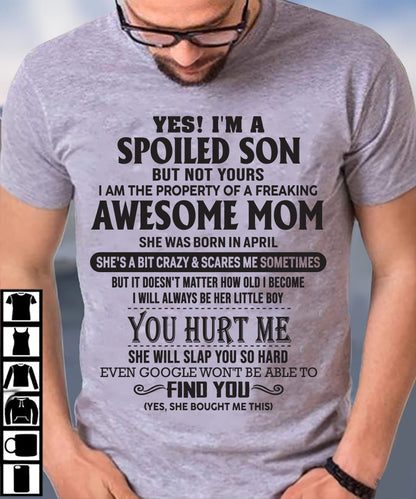April - Awesome Mom - Perfect gift for son From Mom - KATE04 (SKU-MS01-04)