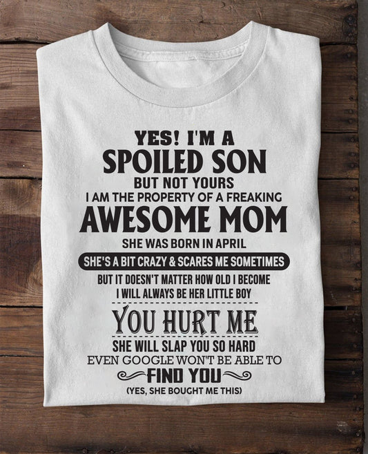 April - Awesome Mom - Perfect gift for son From Mom - KATE04 (SKU-MS01-04)