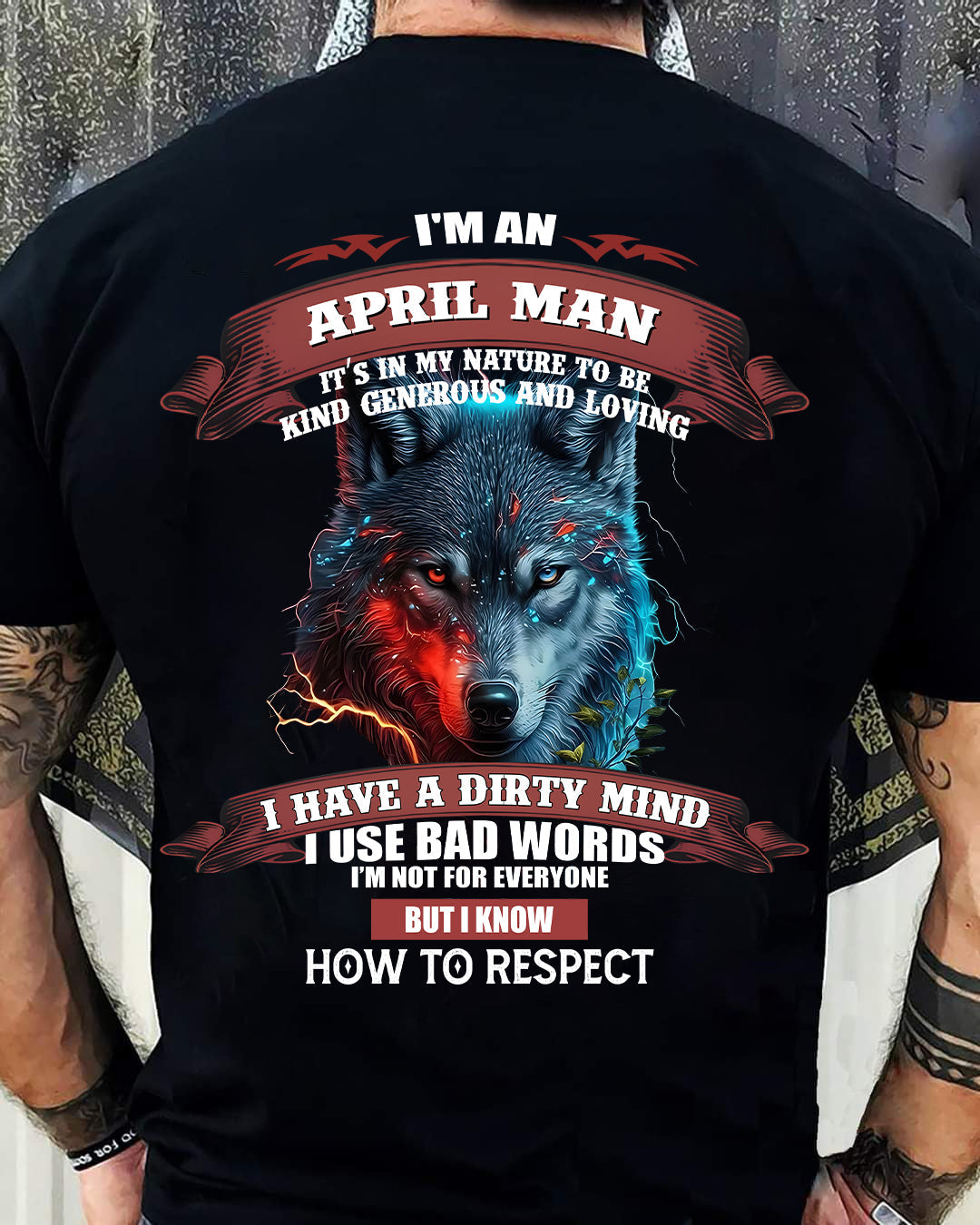 APRIL - KNOW HOW TO RESPECT - BIRTHDAY T-SHIRT FOR MEN - KATE04 (SKU12-162-04)