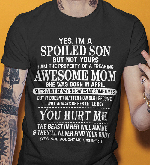 April - Awesome Mom Born In April - Special gift for Son From Mom - KATE04 (SKU10-45-04)