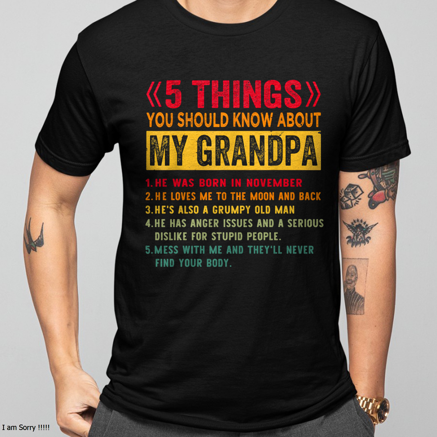 NOVEMBER - GRUMPY GRANDPA - PERFECT GIFT FOR YOUR GRANDCHILD - SKU2606-36-11