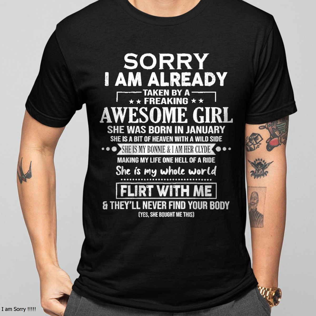 JANUARY – She Is My Bonnie And I Am Her Clyde – FROM WIFE TO HUSBAND – KATE01 (SKU26T-01-61-01)