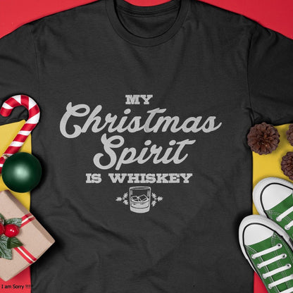 Funny Christmas Drinking Shirt Whiskey Liquor Drinker Saying T-Shirt - Christmas Unisex T-Shirt/Hoodie/Sweatshirt - HNDS00