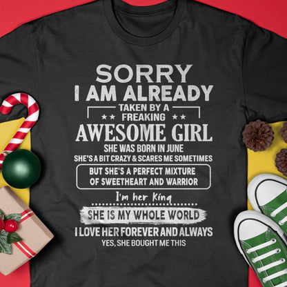 June - Awesome Girl - Perfect Gift For Your Boyfriend, Husband From Wife - KATE06 (SKU04-86MT-06)