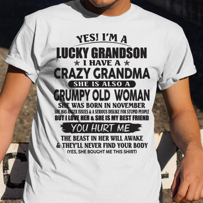 NOVEMBER - LUCKY GRANDSON OF CRAZY GRANDMA -  FROM GRANDMA - KATE11 (SKU10-173-11)