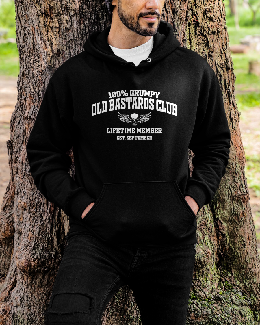 SEPTEMBER MAN SHIRT – 100% Grumpy Old Bastards Club Lifetime Member – Funny Birthday Gift For Men (SKU2605-240-09)