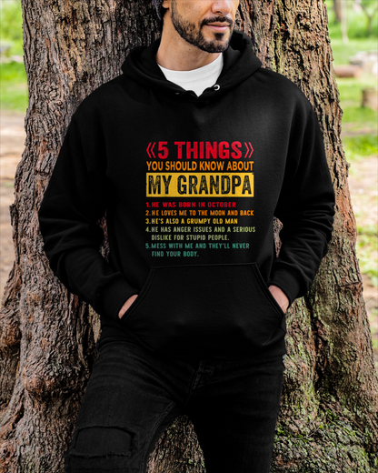 OCTOBER - GRUMPY GRANDPA - PERFECT GIFT FOR YOUR GRANDCHILD - SKU2606-36-10