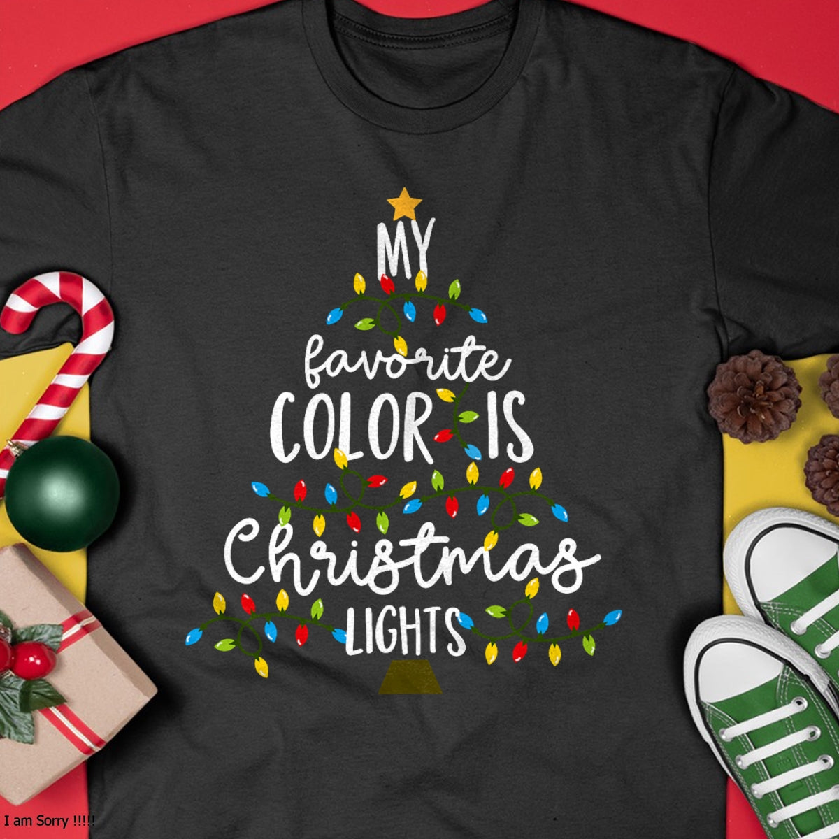My Favorite Color Is Christmas Lights Kids Boy Women T-Shirt - Christmas Unisex T-Shirt/Hoodie/Sweatshirt - HNDS00