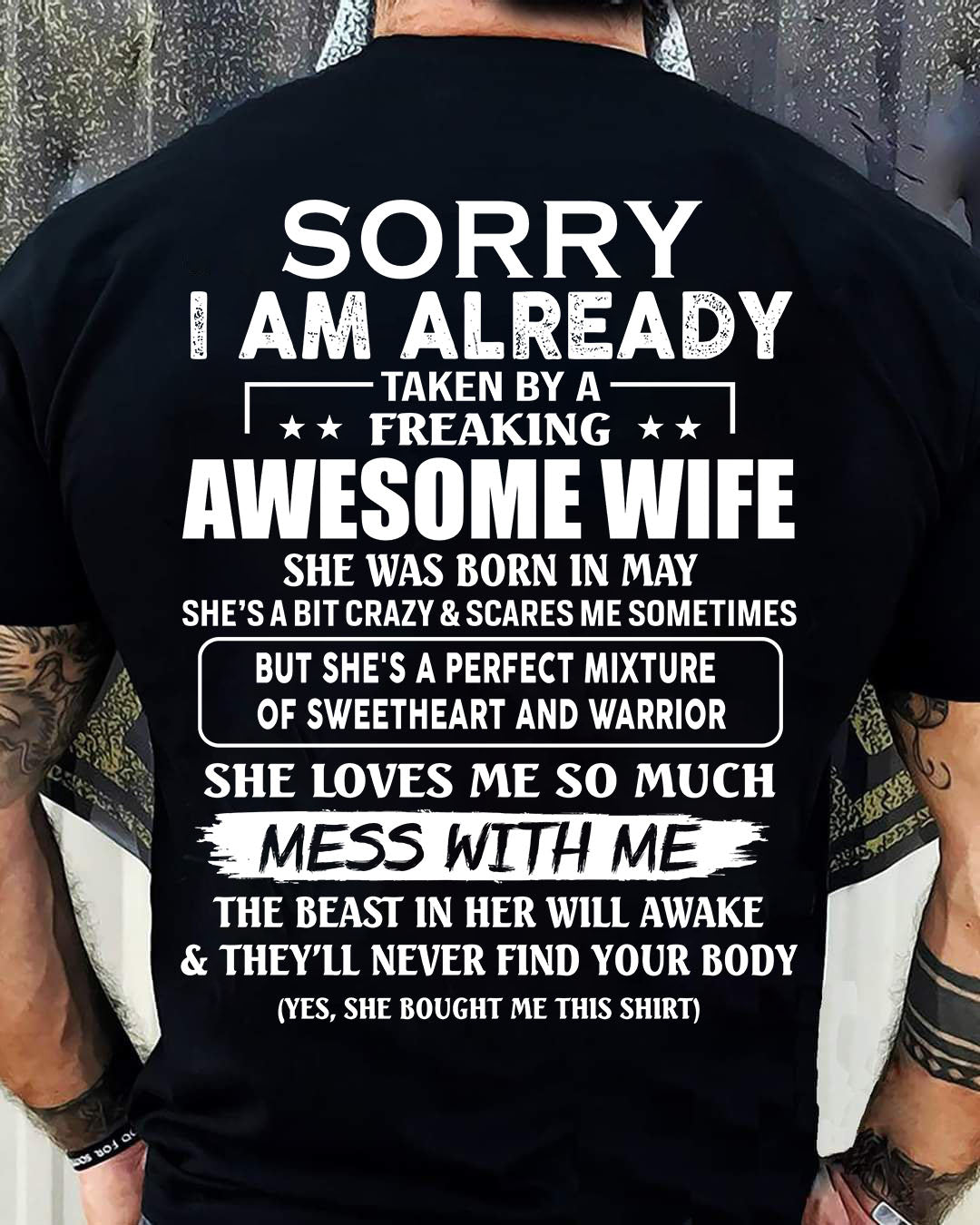 Wife May - Perfect gift for husband From Wife - KATE05 (SKU68-86-05)