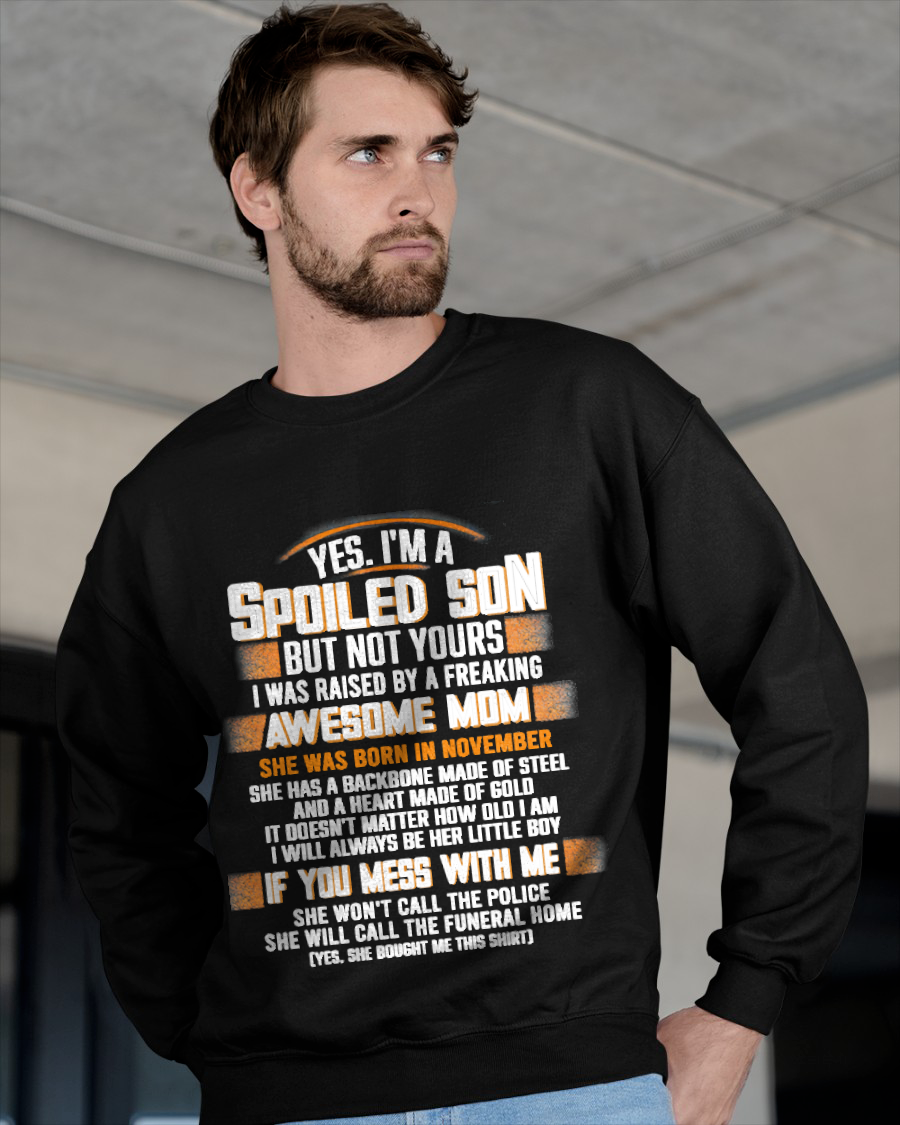 NOVEMBER - Raised By A Freaking Awesome Mom - FROM MOM TO SON - KATE11 (SKU26T-01-45-11)