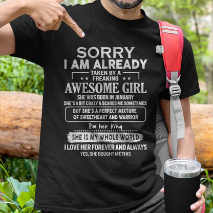 January - Awesome Girl - Perfect Gift For Your Boyfriend, Husband From Wife - KATE01 (SKU04-86MT-01)