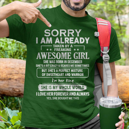 December - Awesome Girl - Perfect Gift For Your Boyfriend, Husband From Wife - KATE12 (SKU04-86MT-12)