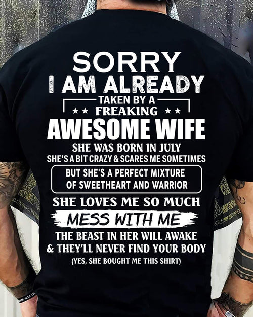 Wife July - Perfect gift for husband From Wife - KATE07 (SKU68-86-07)